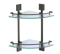 Полка угловая стеклянная Savol S-065322H, черный