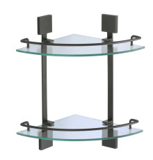 Полка угловая стеклянная Savol S-065322H, черный