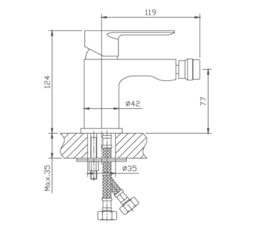 Смеситель для биде Haiba HB50505