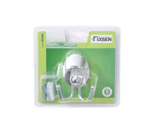 Двойной крючок для ванной FIXSEN EUROPA FX-21805B, хром