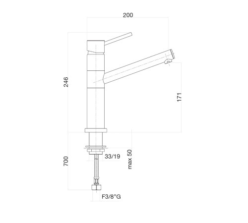 Смеситель для кухни Fiore XENON 44CR5441, хром
