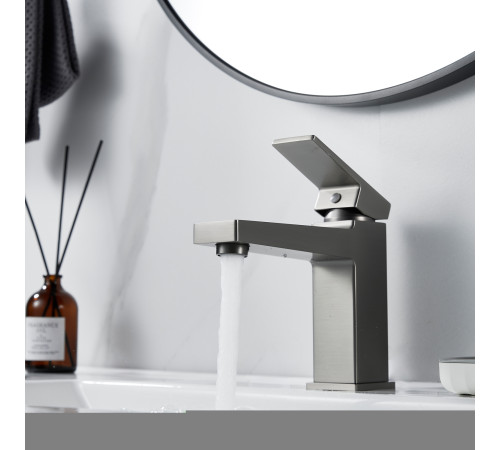 Смеситель для раковины Rose R2801T, оружейная сталь