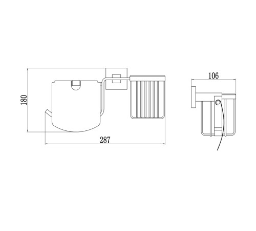 Держатель для туалетной бумаги и освежителя Savol S-L06551A, хром