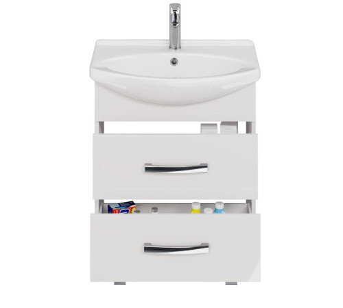 Тумба под раковину подвесная/напольная Dreja Alda 65 см, белый