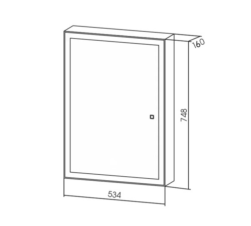 Зеркало-шкаф Silver Mirrors Киото Flip 50 (535х750, сенсорный выключатель)