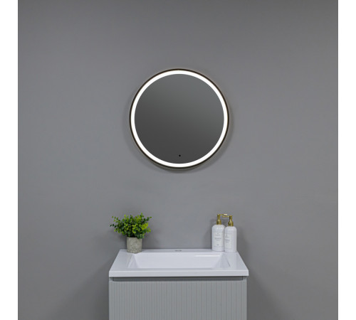 Зеркало Silver Mirrors Делуна/Deluna D600 TX (алюм. профиль, цвет черный, бесконтактный сенсор)