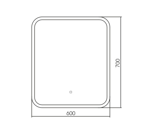 Зеркало RAVAL Призма Prz.02.600x700/W/RL, 60 см