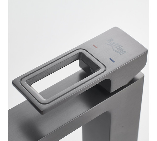 Смеситель для раковины Raffine F0196T, оружейная сталь