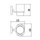 Держатель для стакана и зубных щеток Savol S-007057, хром