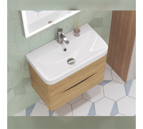 Тумба с раковиной подвесная Velvex Clay tp.CLA.9595.70.2Y дуб верона, 70 см