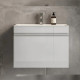 Тумба с раковиной подвесная Velvex Pulsus tp.PUL.PUL.70.1Y белый глянец, 70 см