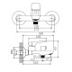 Смеситель для ванны Knotlor KN-82/GM, вороненая сталь