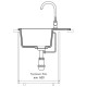 Кухонная мойка GranFest URBAN 658L, песочный