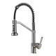 Смеситель для кухни с гибким изливом и режимом душ Haiba HB73826-3, оружейная сталь