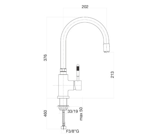 Смеситель для кухни Fiore XENON 44CR5480, хром