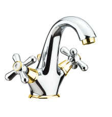 Смеситель для раковины Fiore MARGOT 26CO0623, хром/золото