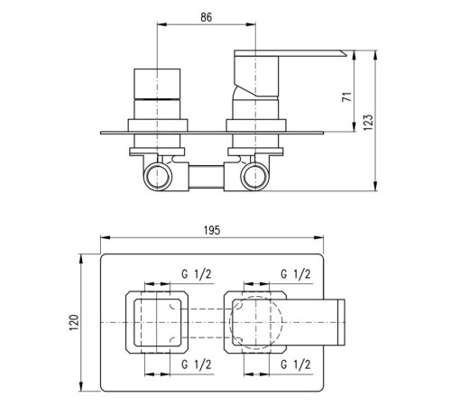 Смеситель для ванны Rav Slezak Loira LR586KZ