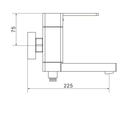 Смеситель для ванны Rose R2602, хром