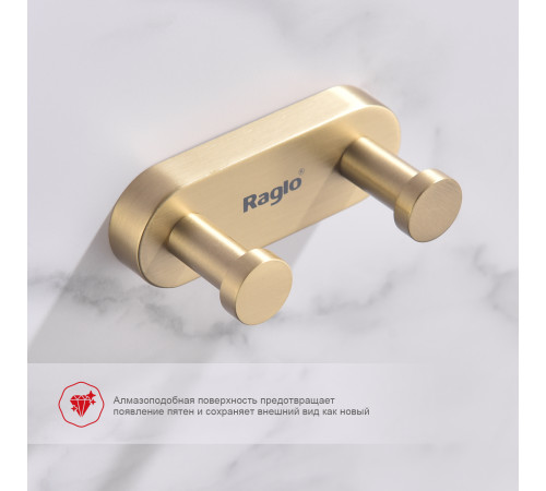 Крючок для ванной комнаты Raglo R300.052.03, золотой сатин