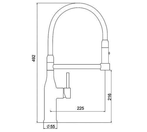 Смеситель для кухни с гибким изливом и режимом душ GAPPO G4398-55, сатин