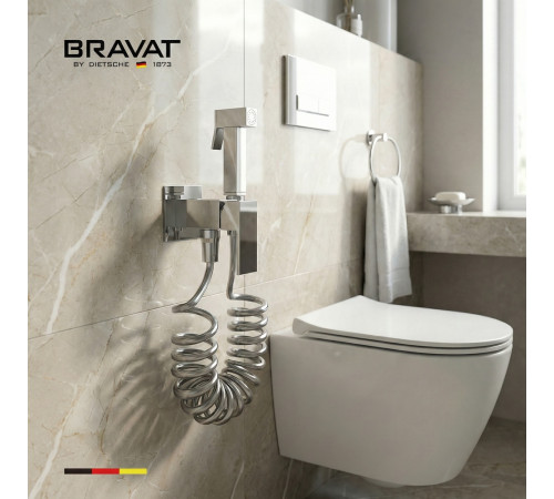 Гигиенический душ со смесителем BRAVAT D9191CP-SW, хром