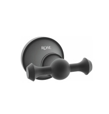Крючок для ванной комнаты двойной Rose RG1921H, черный
