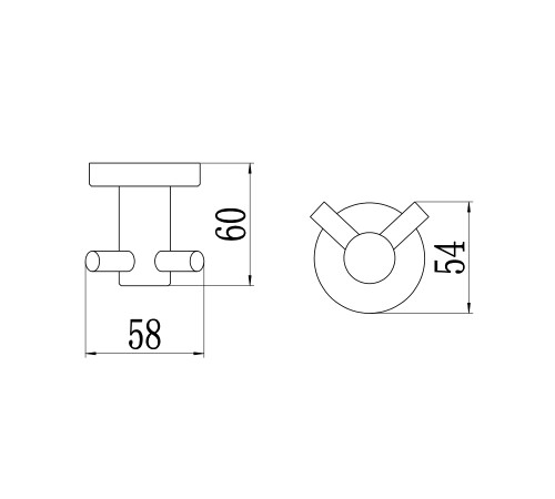 Крючок для ванной комнаты Savol S-005654C, матовое золото