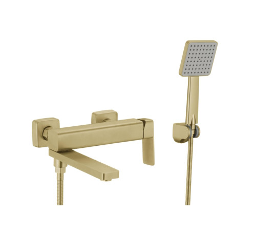 Смеситель для ванны Fmark FS8724-22C, матовое золото