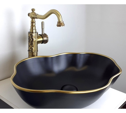 Раковина чаша Bronze de Luxe Black Orchid 1395, черный