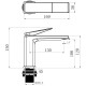Смеситель для раковины Savol S-DG2301Q, графит