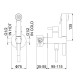 Гигиенический душ со смесителем Webert Elio EL870303015PVC, хром