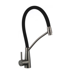 Смеситель для кухни с гибким изливом Fmark FS8255Q-01, графит