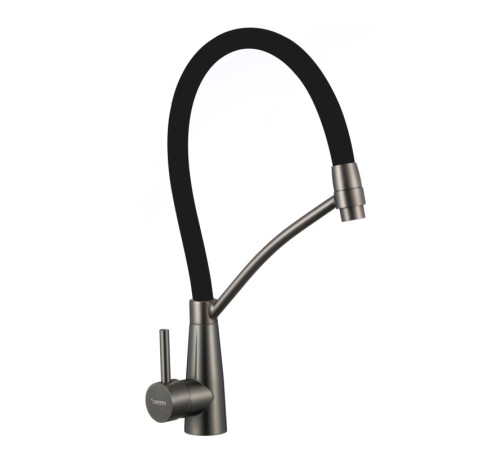 Смеситель для кухни с гибким изливом Fmark FS8255Q-01, графит