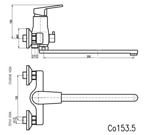 Смеситель для ванны Rav Slezak Colorado CO253.5