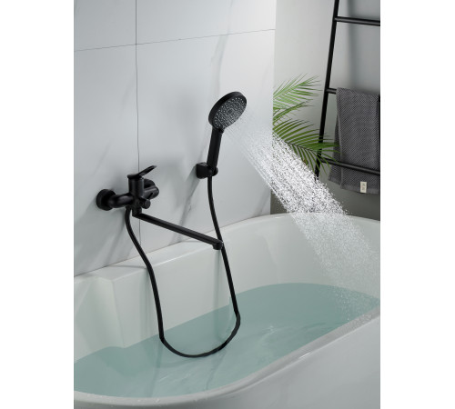 Смеситель для ванны Shevanik S4722H, черный