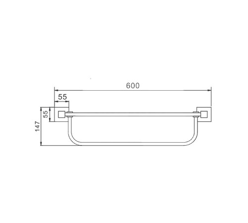 Полка для полотенец Haiba HB8924, черный
