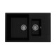 Кухонная мойка Ulgran Quartz Prima 780 1,5K-07, уголь