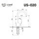 Смеситель для кухни с подключением фильтра Ulgran US-020-002, черная брашированная сталь