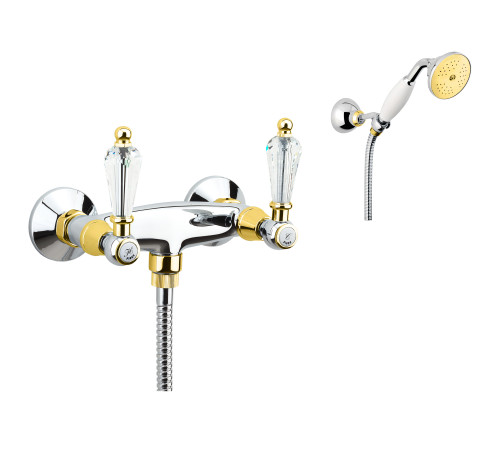 Смеситель для душа Fiore GIOIELLI (SWAROVSKI®) 08CO0602, хром/золото