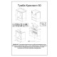 Тумба с раковиной и нишей Бриклаер КРИСТАЛЛ 50B, белый/дуб бунратти