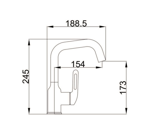 Смеситель для раковины Haiba HB10825-3, оружейная сталь