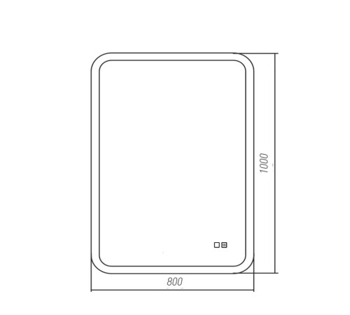 Зеркало Silver Mirrors Стив 800х1000 - 2 (подогрев,сенсорный выключатель, гор/вер крепление)