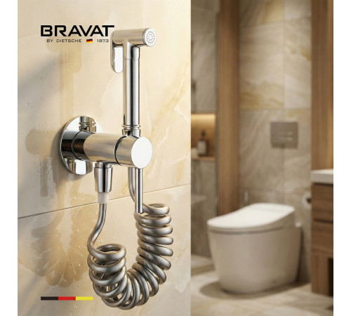 Гигиенический душ со смесителем BRAVAT D9190CP-SW, хром