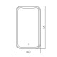 Зеркало Silver Mirrors Турин 400х700 (сенсорный выключатель)