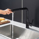 Смеситель для кухни с выдвижным изливом и режимом душ FRAP F6096-6, черный