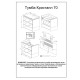 Тумба с раковиной и нишей Бриклаер КРИСТАЛЛ 70F, фисташковый/дуб гранж песочный