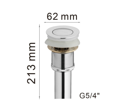 Донный клапан Haiba HB66-2, хром