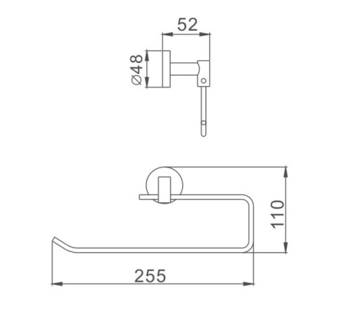 Полотенцедержатель Haiba HB1703-2, хром