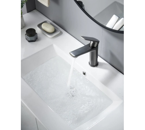 Cмеситель для раковины Knotlor KN-60/GM, оружейная сталь