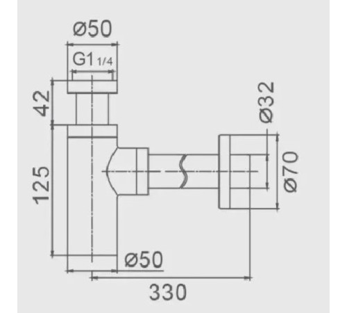 Сифон для раковины Haiba HB80-1, хром